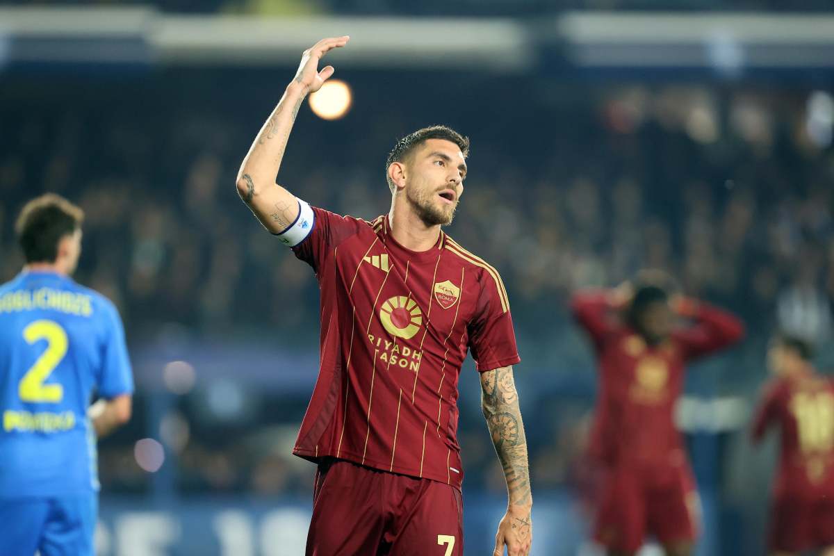 Lorenzo Pellegrini in campo con la Roma contro l'Empoli