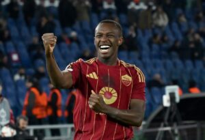 Abdulhamid esulta dopo il gol al Braga in Europa League