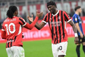 Abraham esulta con il Milan