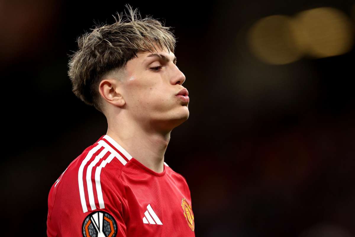 Garnacho con la maglia dello United