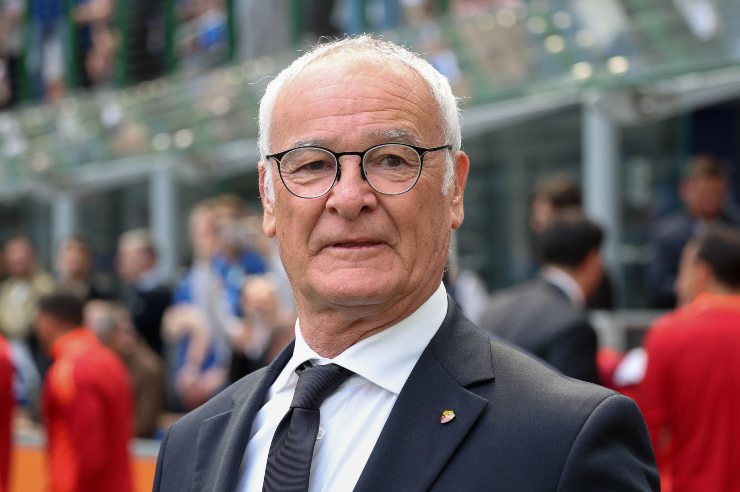 Claudio Ranieri in panchina a San Siro
