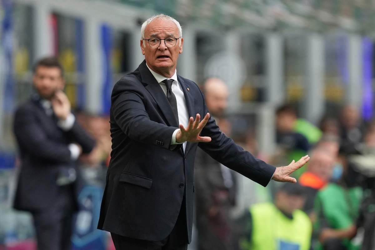 L'allenatore della Roma Claudio Ranieri
