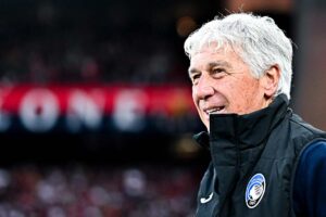Gian Piero Gasperini inquadrato prima di Genoa-Atalanta