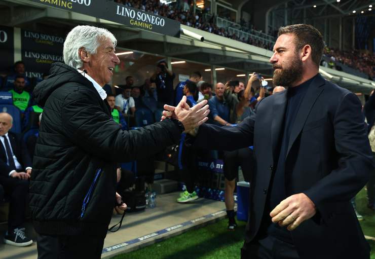Gasperini e De Rossi si salutano a Bergamo