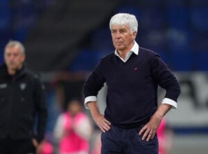 L'allenatore dell'Atalanta Gian Piero Gasperini