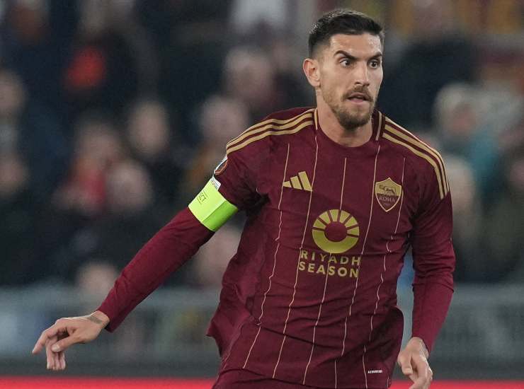 Il centrocampista e capitano della Roma Lorenzo Pellegrini