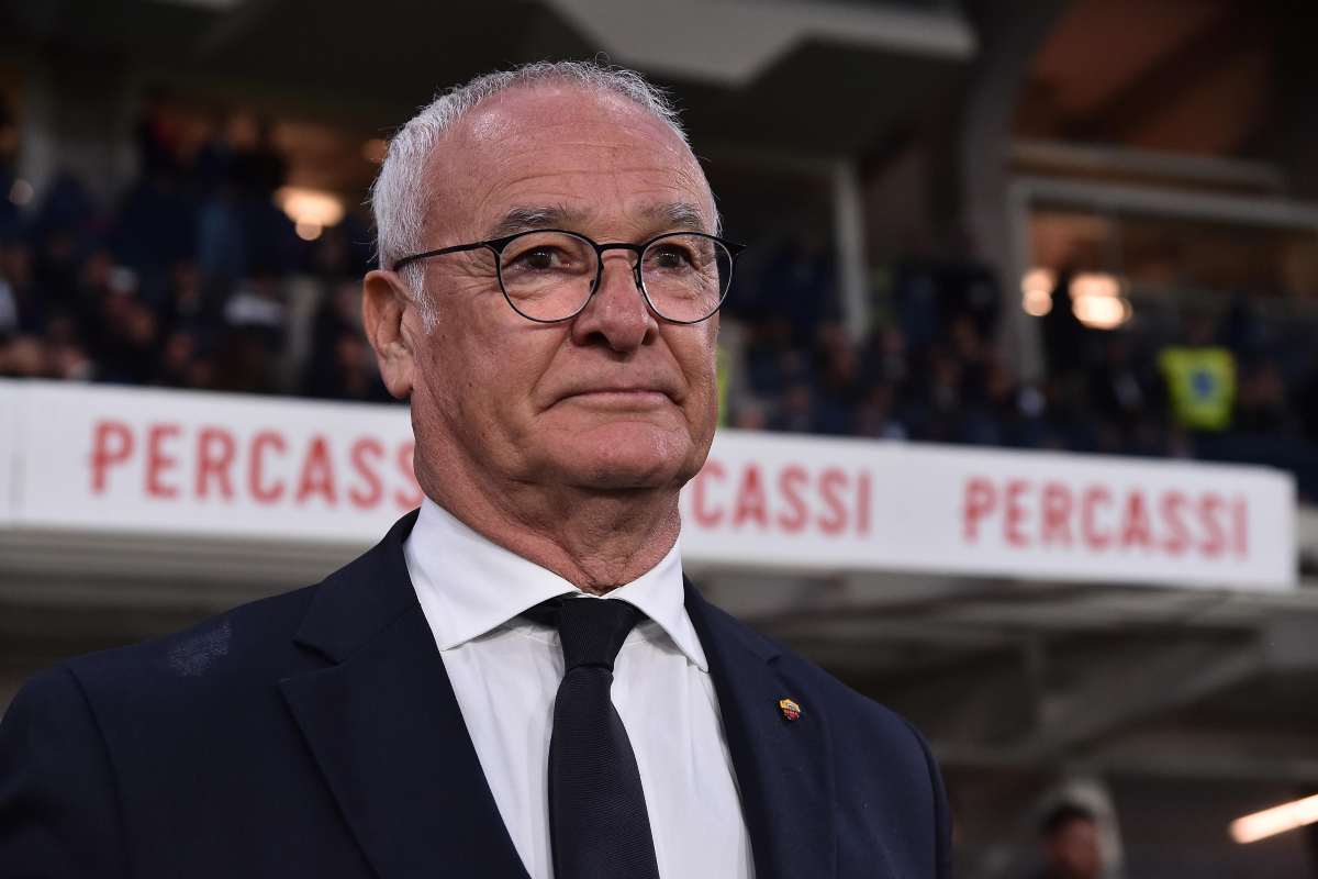 Ranieri sulla panchina della Roma a Bergamo