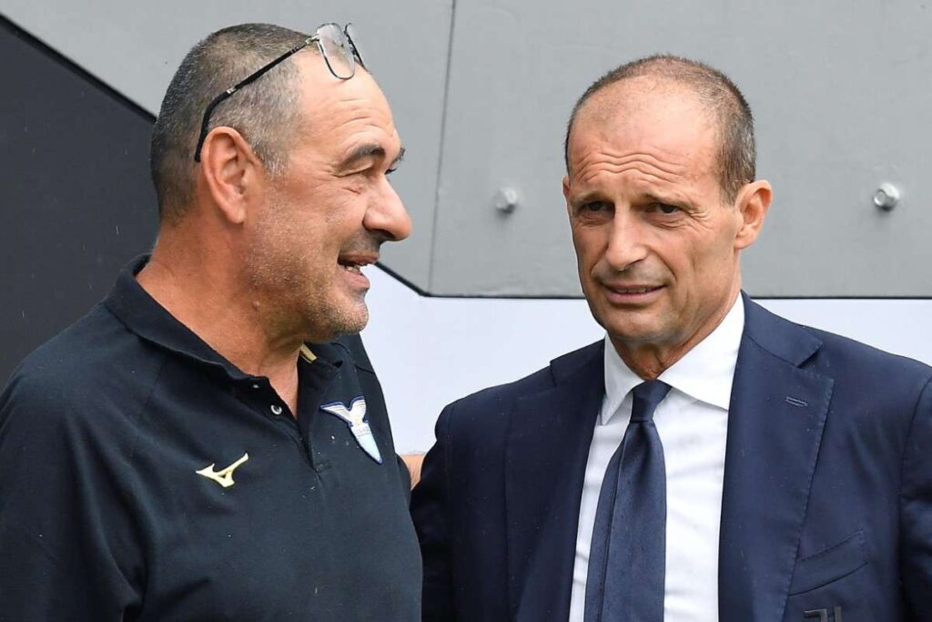 Sarri e Allegri si salutano a Torino