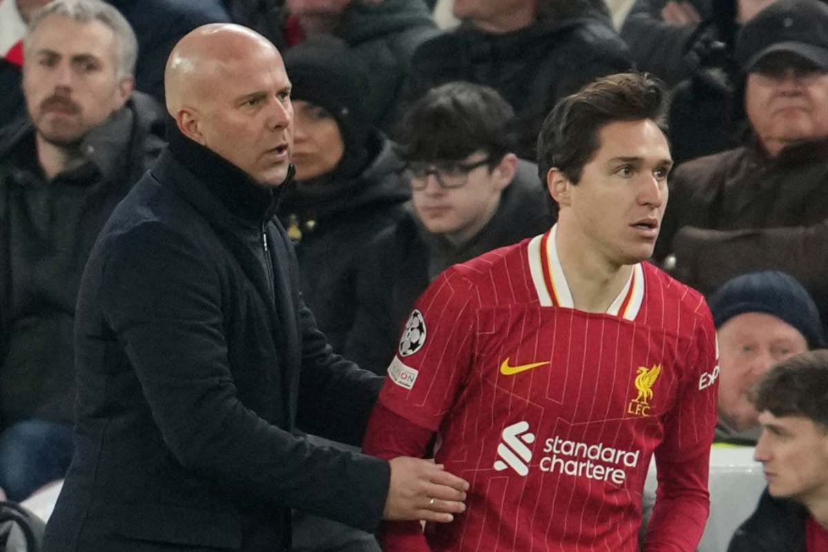 Federico Chiesa e Arne Slot