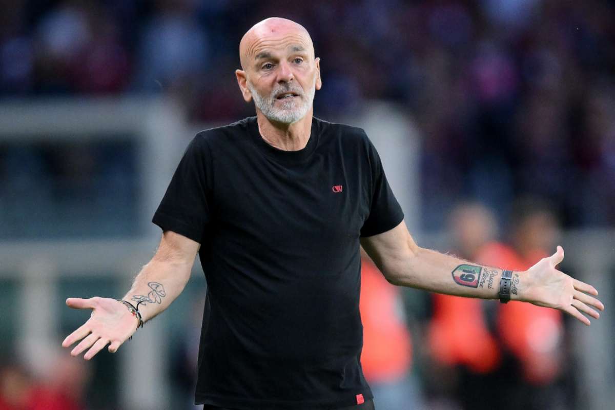 Stefano Pioli sulla panchina del Milan
