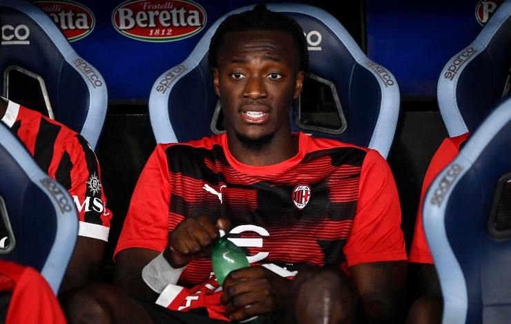 Tammy Abraham in panchina col Milan