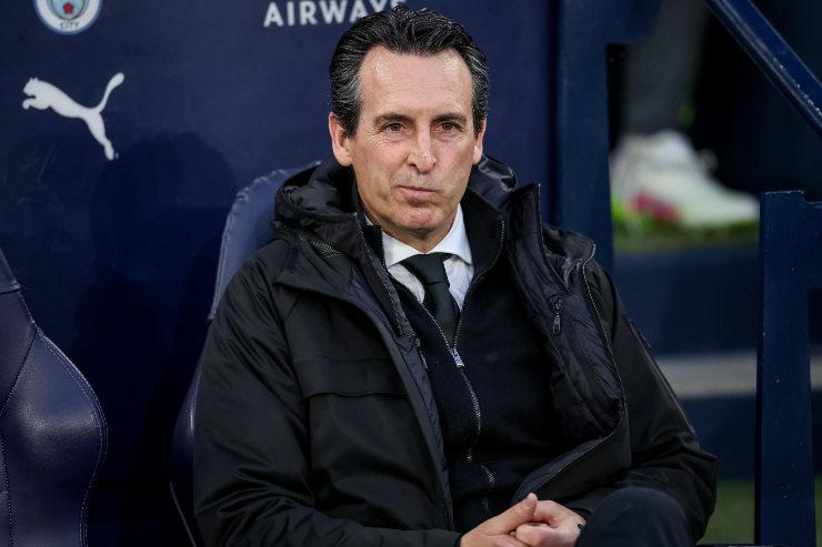 Unai Emery sulla panchina dell'Aston Villa