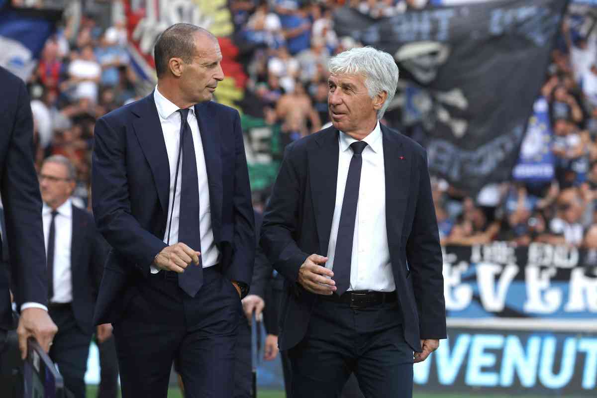 Allegri e Gasperini a bordo campo