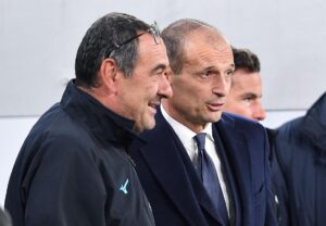 Allegri e Sarri si salutano prima di Juventus-Lazio