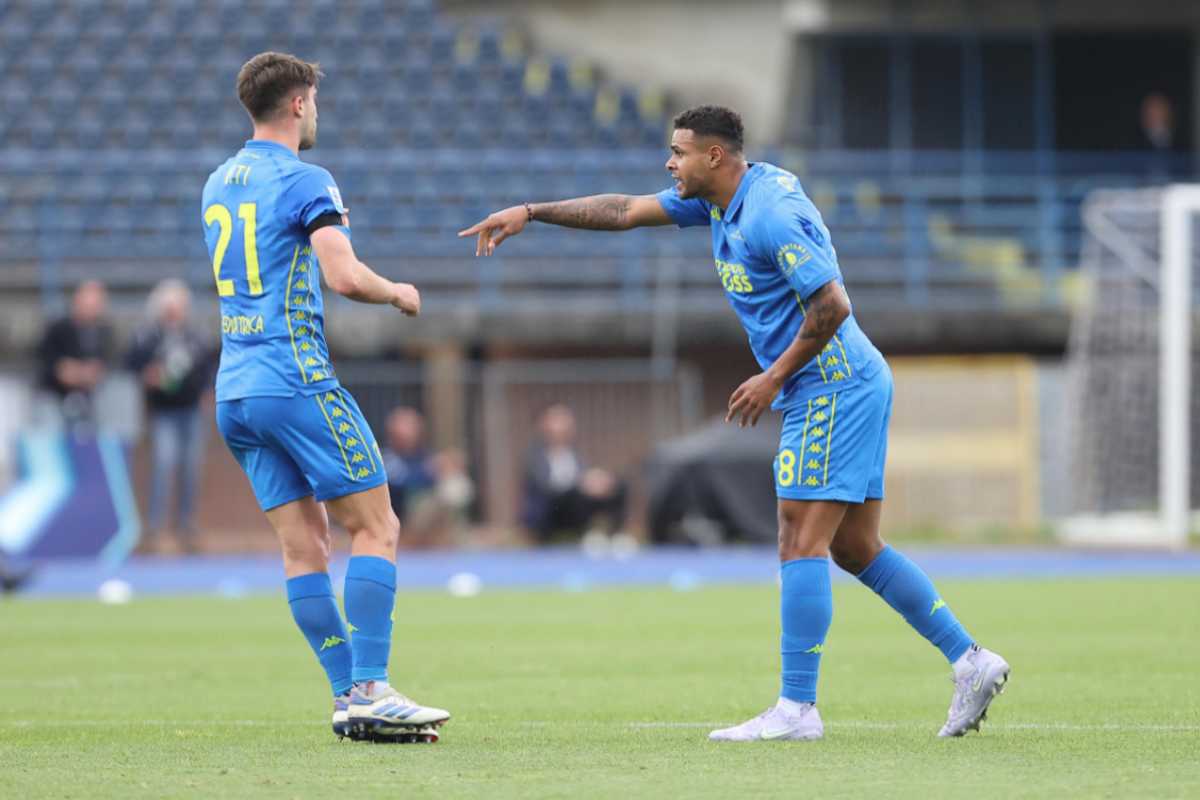 Anjorin con la maglia dell'Empoli