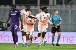 Fiorentina e Roma in campo