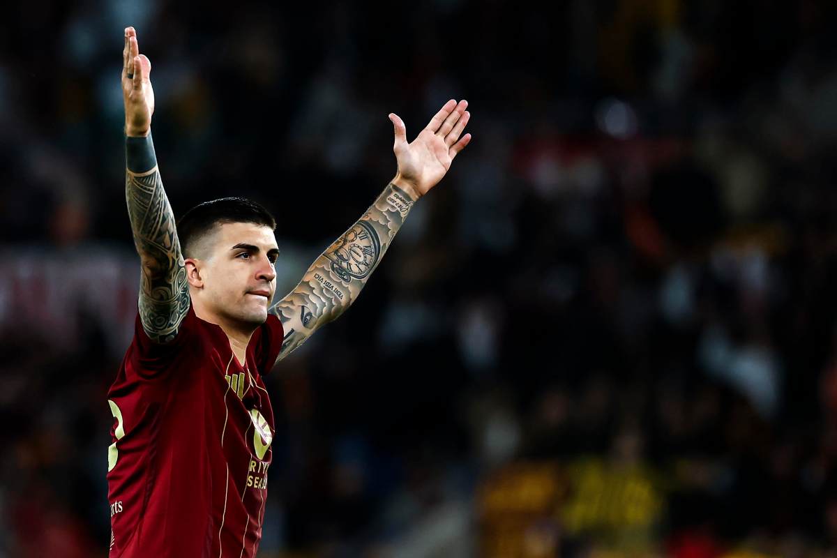 Mancini con la maglia della Roma