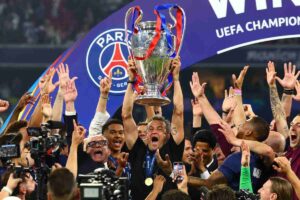 Il PSG festeggia la Champions League