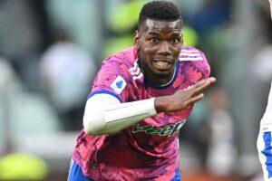 Paul Pogba in campo con la Juve