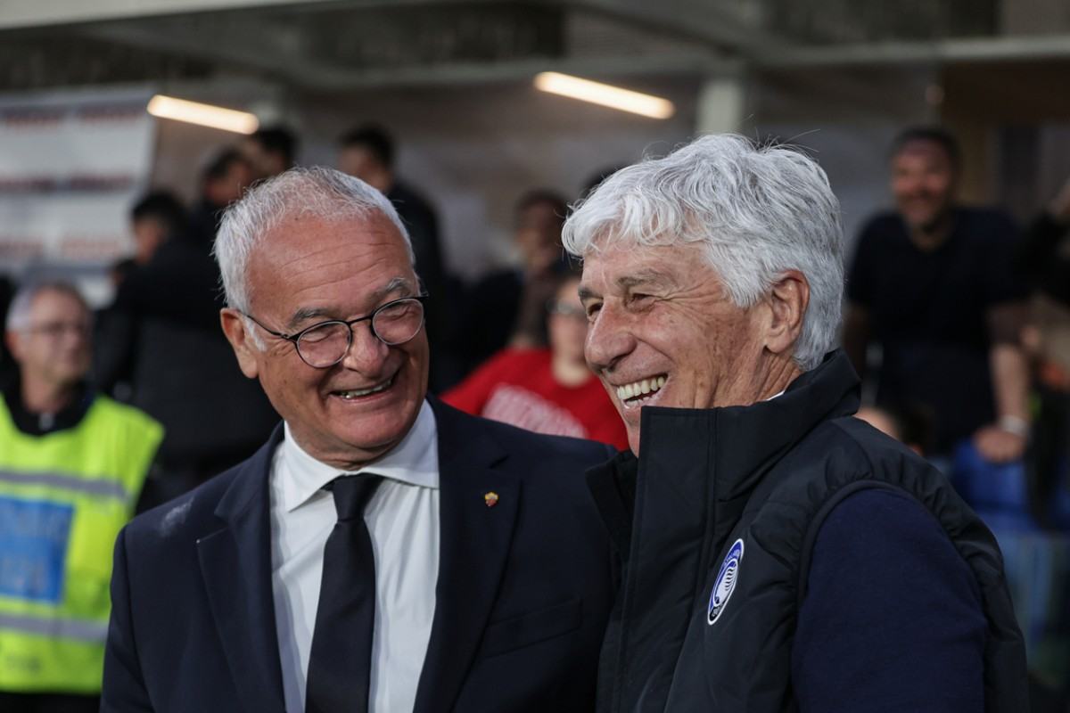 Ranieri e Gasperini si salutano a Bergamo