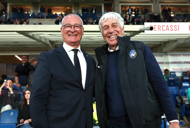 Ranieri e Gasperini si salutano a Bergamo