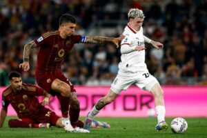 I giocatori di Roma e Milan