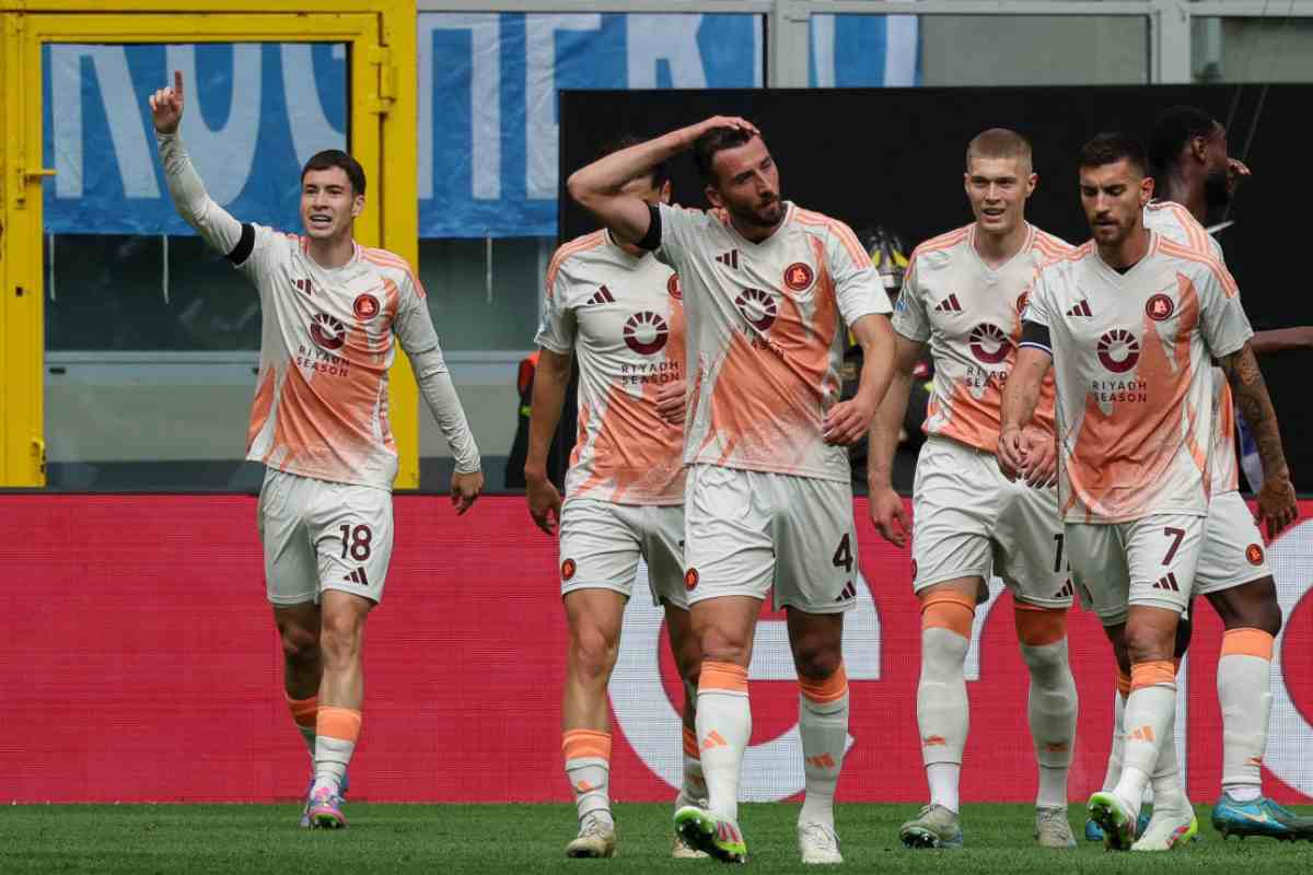 I giocatori della Roma a San Siro