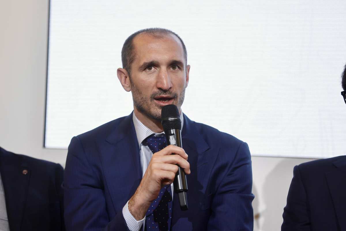 Chiellini durante un'intervista