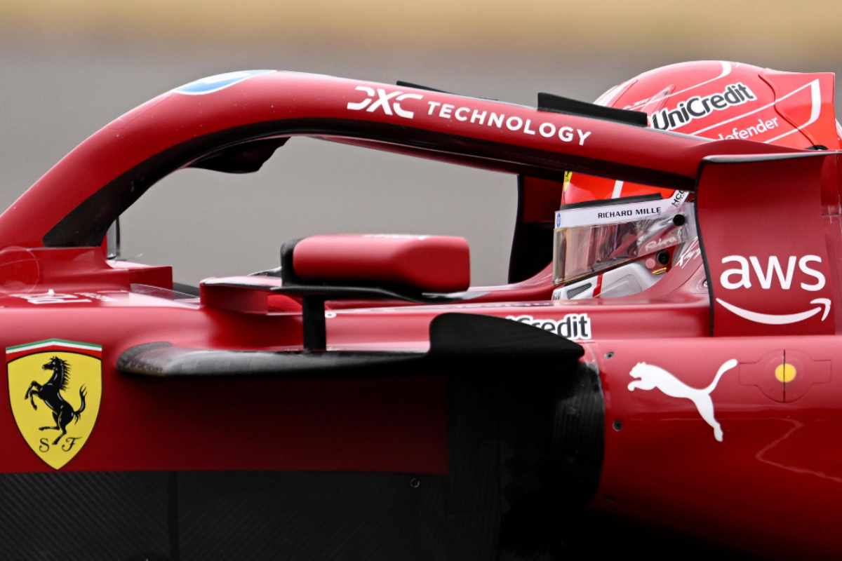 La Ferrari di Leclerc in pista