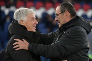 Gasperini e Sarri si salutano