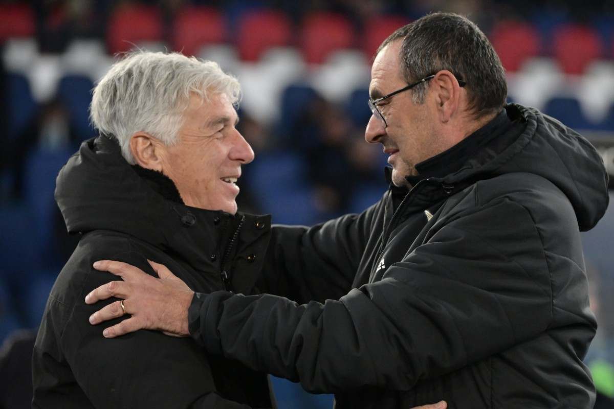 Gasperini e Sarri si salutano