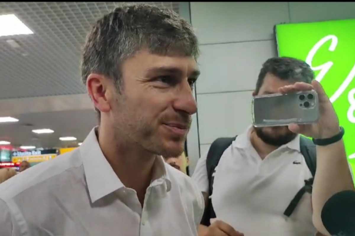 Ghisolfi all'arrivo di Le Fee a Fiumicino