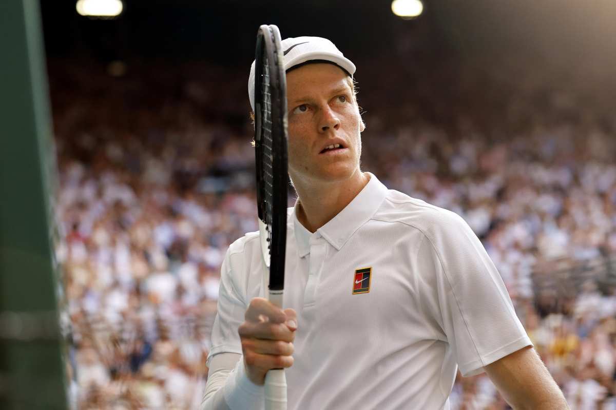Sinner esulta a Wimbledon