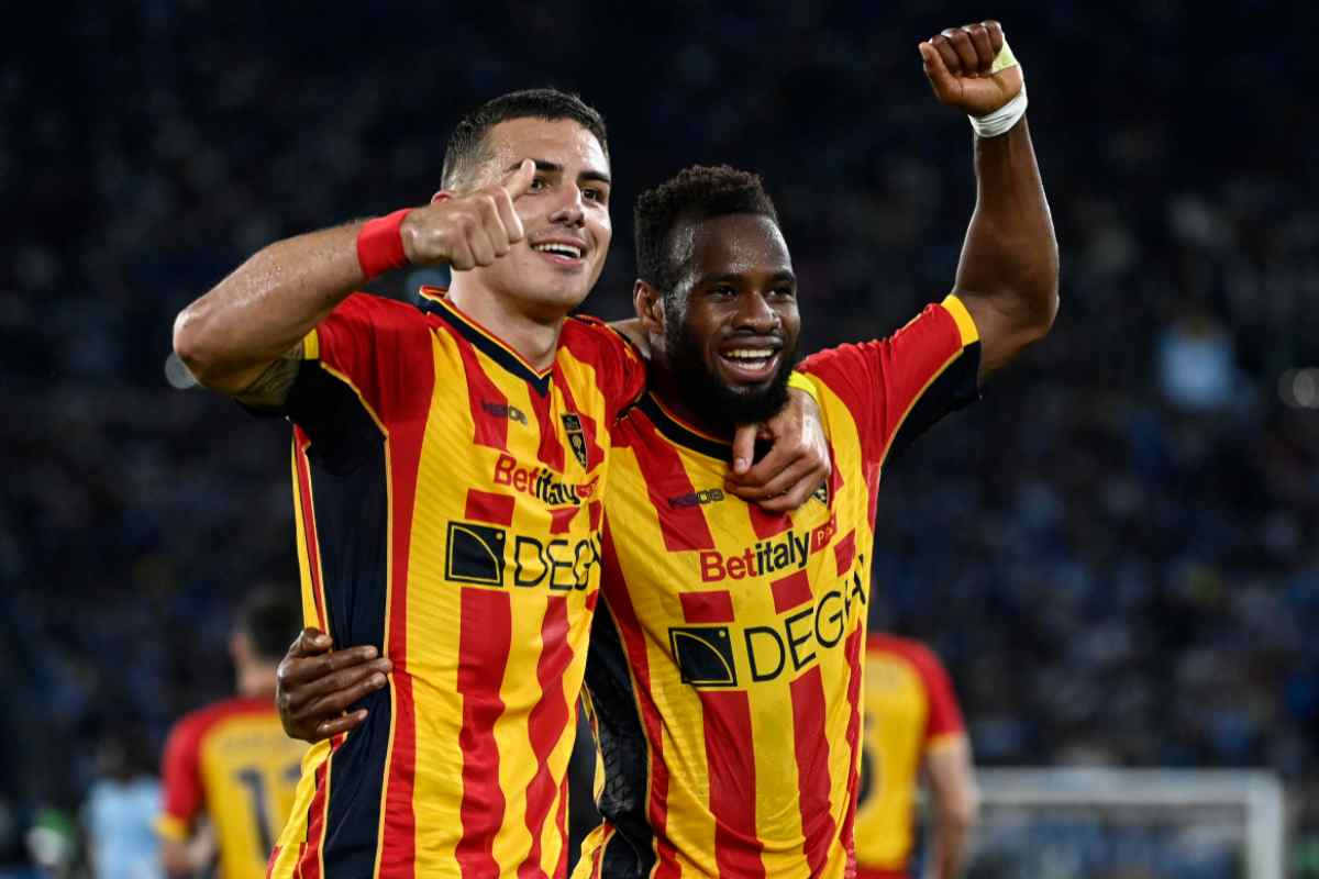 Krstovic con la maglia del Lecce