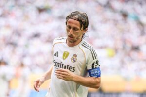 Modric con la maglia del Real Madrid