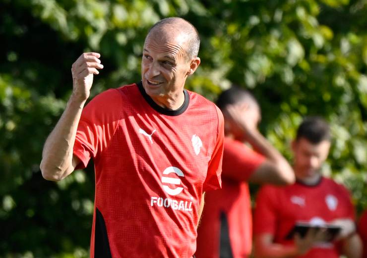 Massimiliano Allegri a Milanello