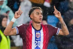 Nusa con la maglia della Norvegia