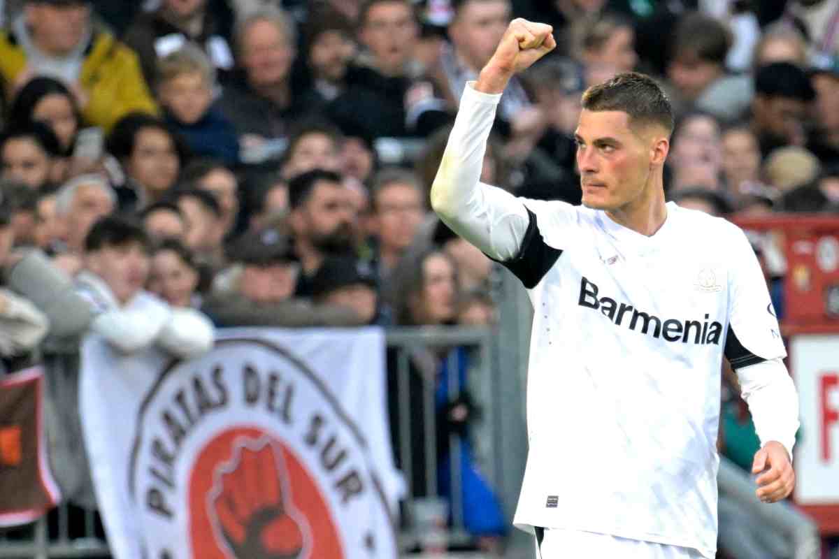 Patrick Schick esulta dopo un gol