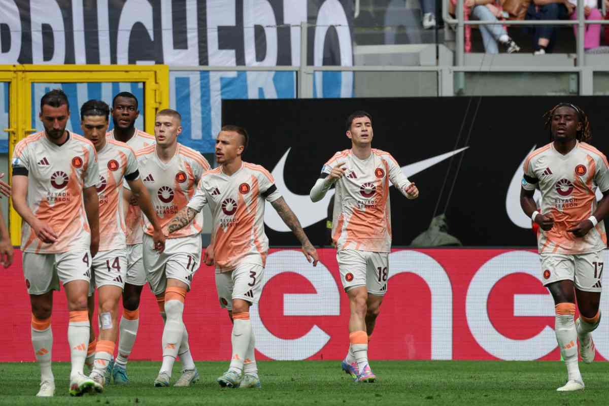 I giocatori della Roma a San Siro