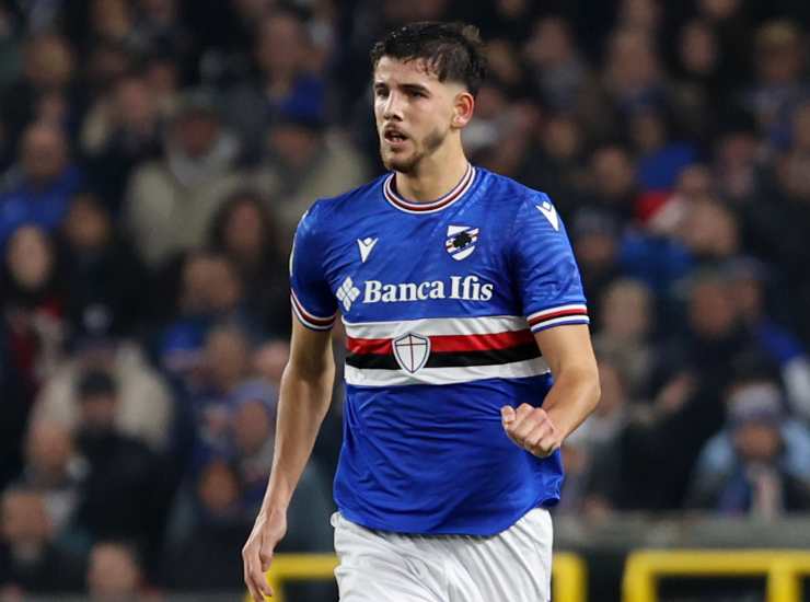 Il difensore Facundo Gonzalez con la maglia della Sampdoria