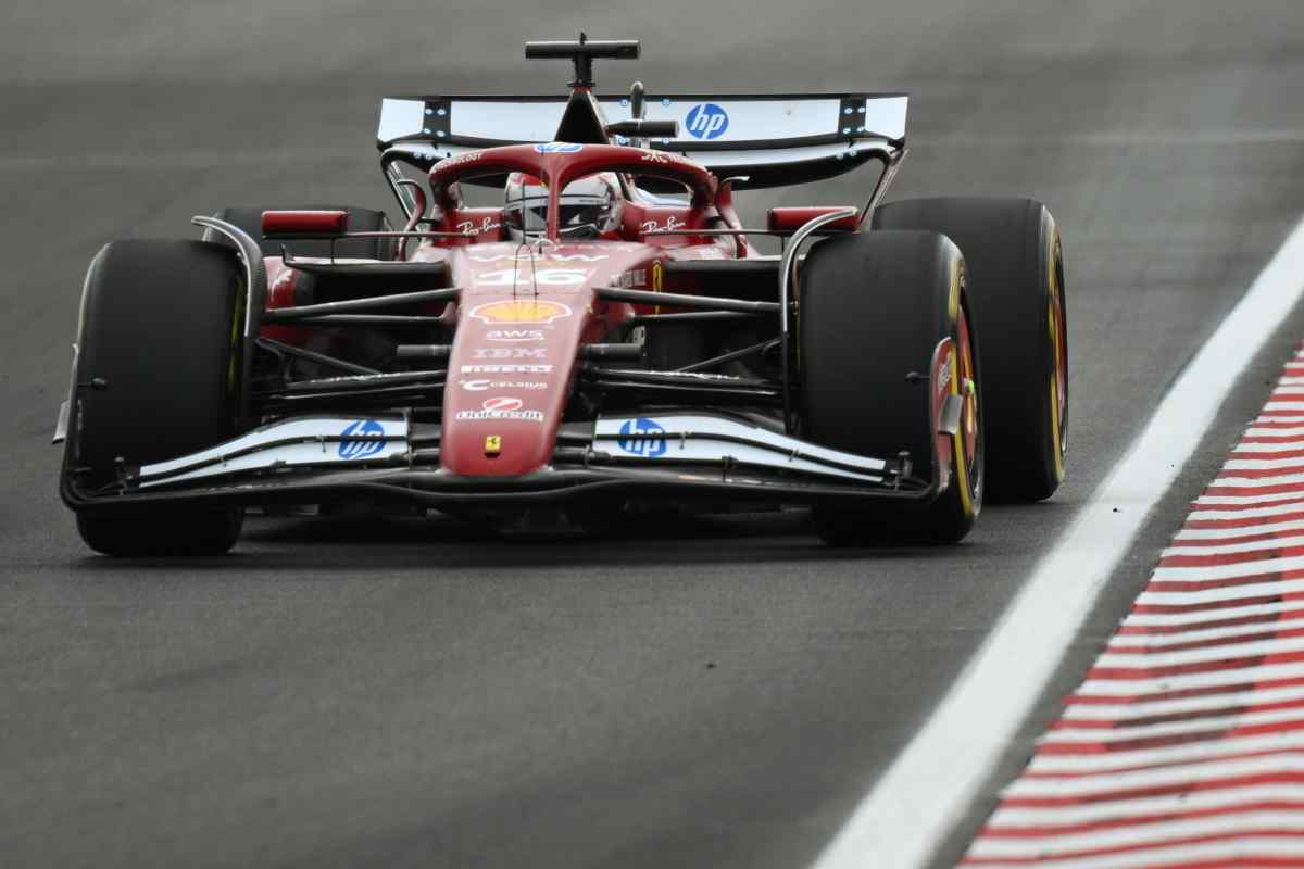 La Ferrari di Leclerc in pista