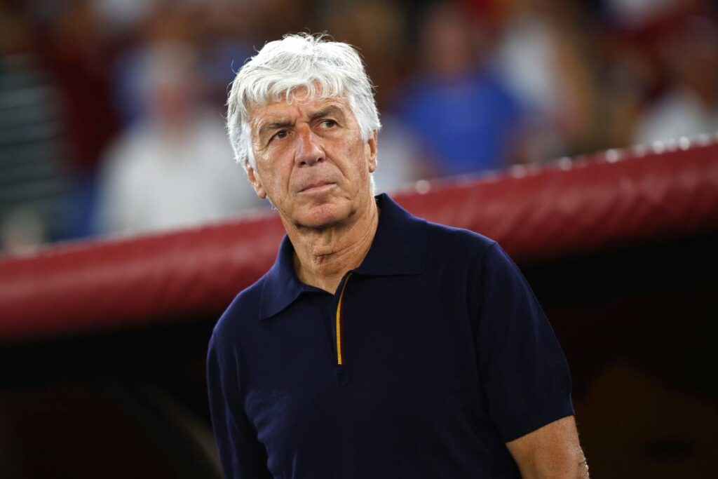 Gian Piero Gasperini in panchina all'Olimpico di Roma
