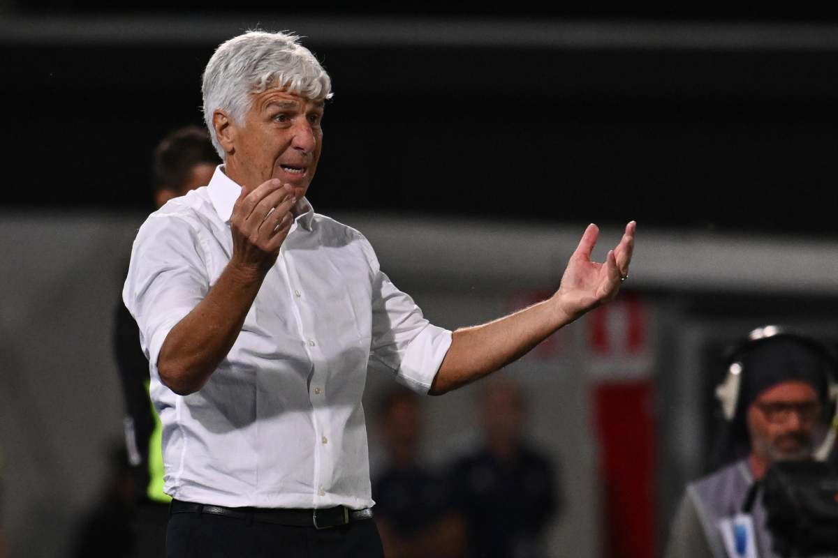 Gian Piero Gasperini in panchina con la Roma