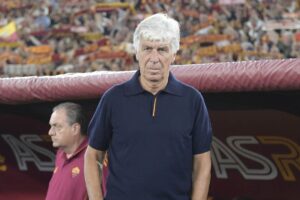 Gian Piero Gasperini accigliato all'Olimpico