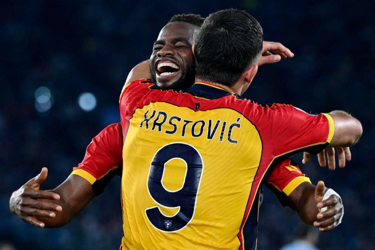 Krstovic con la maglia del Lecce