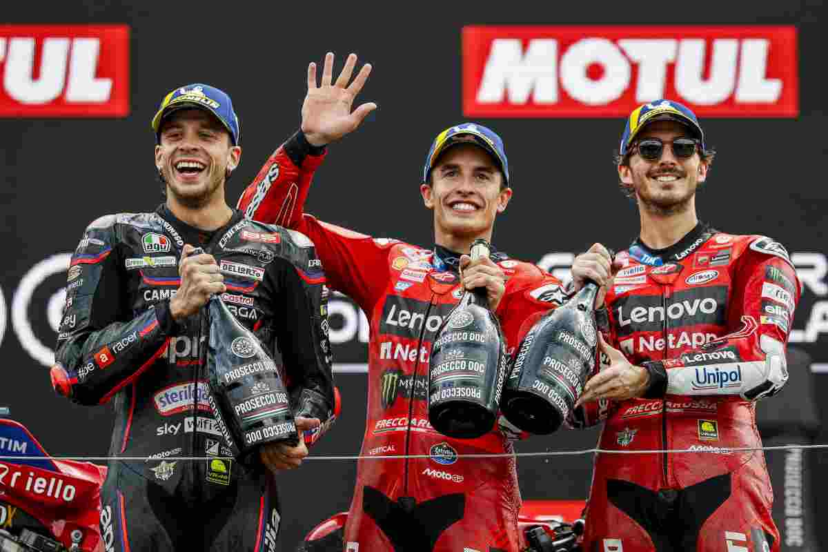 Marquez e Bagnaia sul podio