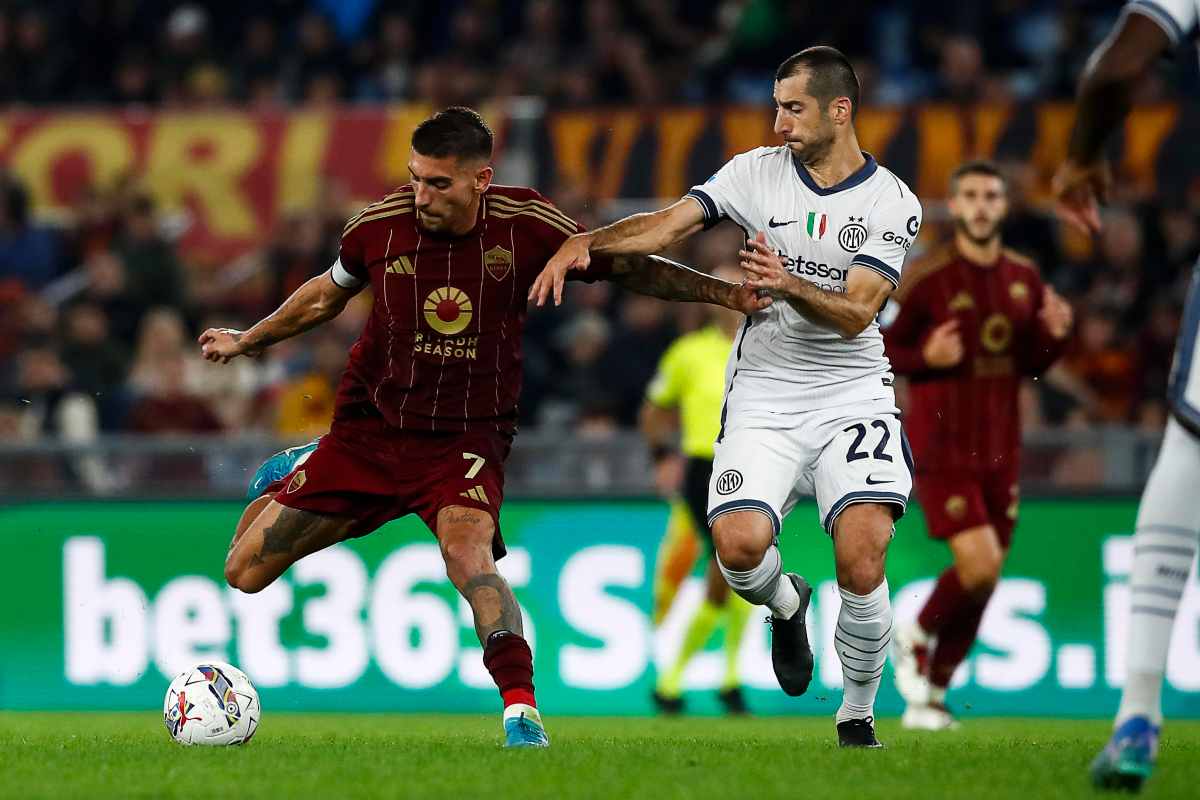 Lorenzo Pellegrini contro l'Inter