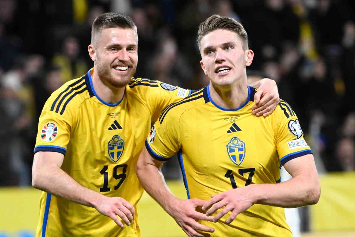 Svanberg con la maglia della Svezia