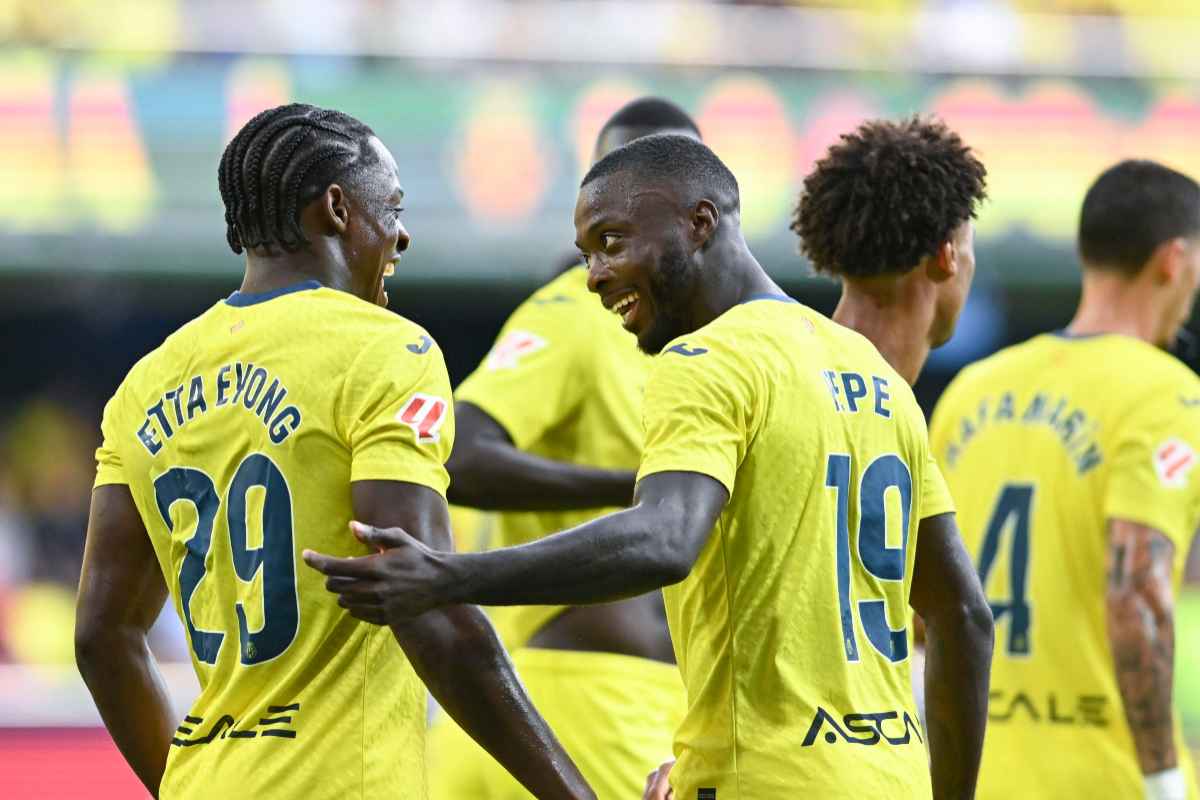 I giocatori del Villarreal in campo 