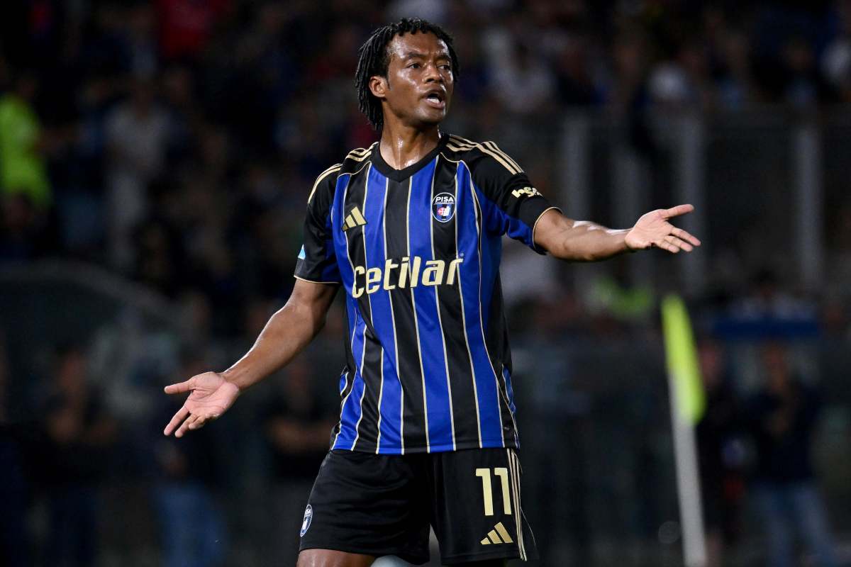 Juan Cuadrado in campo con il Pisa